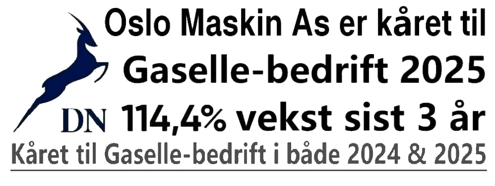 Oslo Maskin AS kåret til Gaselle-bedrift 2025
